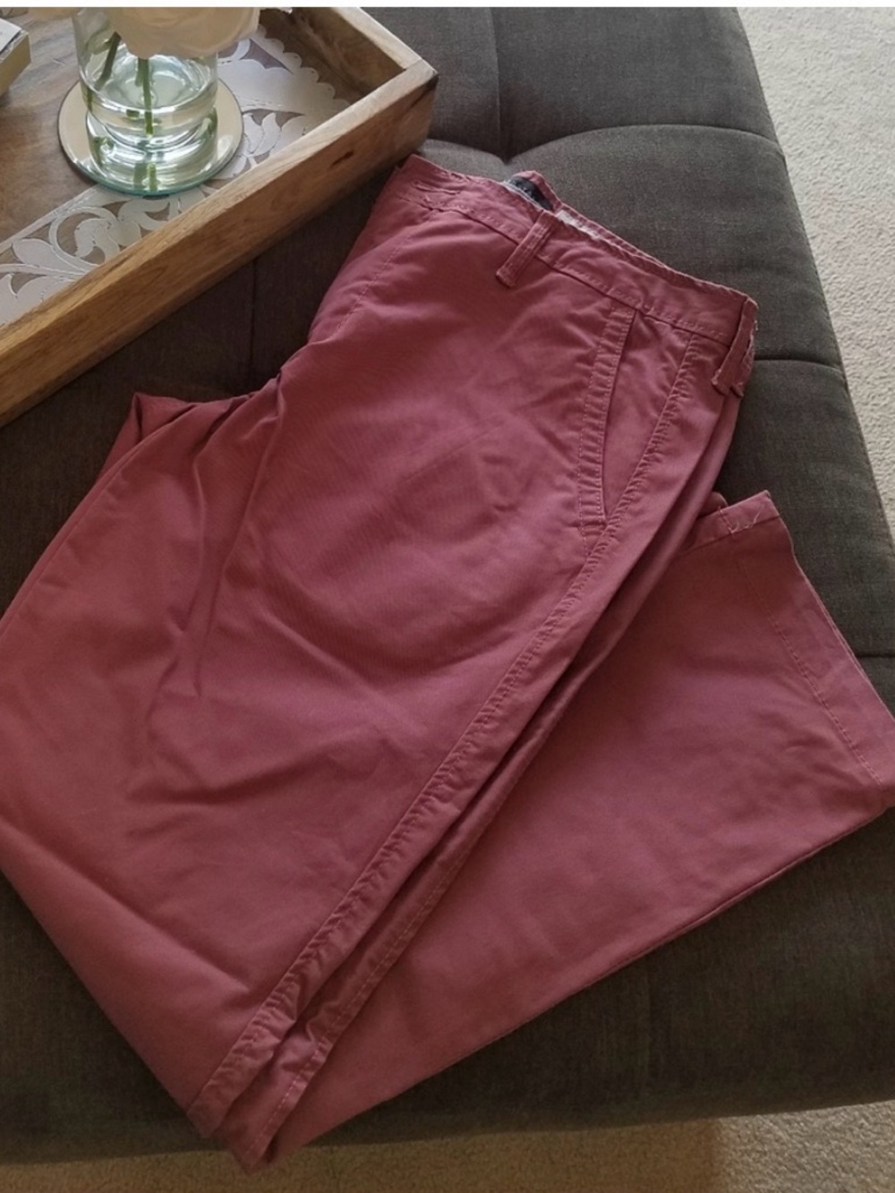 Men’s Aeropostale Slim Straight Pants - Mauve Burgundy NEW